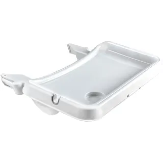 hauck Alpha Tray, Weiß - 3in1 Essbrett Kompatibel mit Alpha+ & Beta+ Holzhochstuhl für Kinder 6-24 Monaten, mit Sitzverkleinerer, 3-Stufigem Esstisch