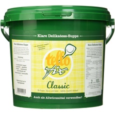 tellofix Classic Klare Delikatess-Suppe - Vielseitige Gemüse Brühe, als Universal-Würzmittel zum Verfeinern einsetzbar - kalorienarm - 1 x 2000 g