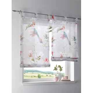 Raffrollo HEINE HOME Gr. 4, bunt (grau, bunt), B:100cm H:140cm, Raffrollos, Raffrollo