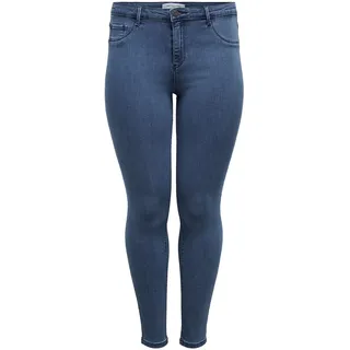 ONLY Carmakoma Damen Carthunder Push Up Reg Mbd Noos Skinny Jeans, Blau (Medium Blue Denim), 44 Große Größen EU