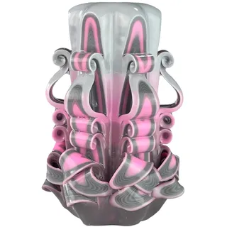 Handgemachte Designkerze, geruchlose dekorative Kerze Ø6.5 x H15 cm, 56 Stunden lange brennende zylindrische Kerze, rauchfreie Baumwolldochte, ideale Heimdekoration und vielseitiges Geschenk