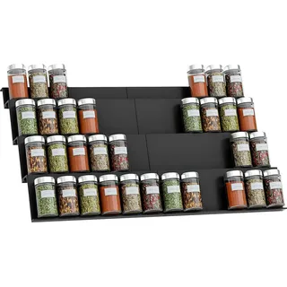 Ausziehbares Kräuterregal für Schublade Set von 8 - Organizer für Küchenschublade - 304 cm bis 608 cm - Kräutereinsatz mit 4 Etagen Küchenschrank Organizer