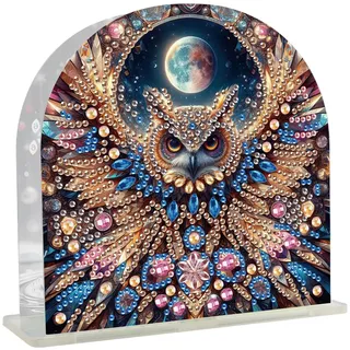 JISHSHAY Diamond Painting Servietten Halter Eule Diamant Painting Serviettenhalter Tiere Diamantmalerei Serviettenständer Eule Diamant Malerei Serviettenspender Diamaond Malerei Taschentücherbox