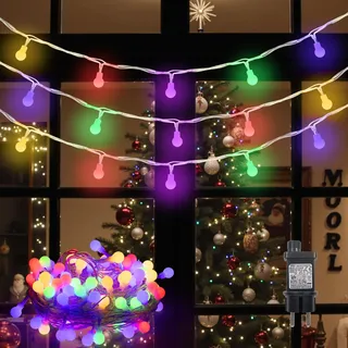 LEDYA Kugel Lichterkette LED 12 m Bunt