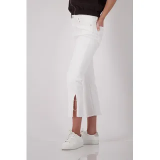 Monari 7/8-Hose "Hose Greta Short" Regular fit mit Strasskette, ecru