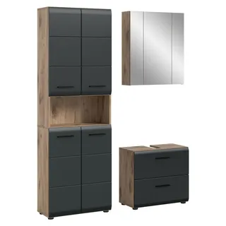 Bad Set Ice | 3-teilig | Nox Oak / schwarz matt - Schwarz