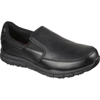 SKECHERS Nampa Groton Slipper, Black Synthetic/Pu, 43