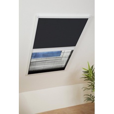 Bild von Insektenschutzrollo »für Dachfenster«, transparent, weiß/schwarz, BxH: 110x160 cm,
