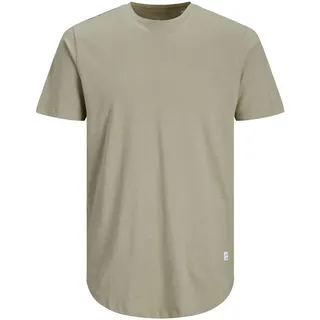 JACK&JONES Basic T-Shirt Rundhals Kurzarm Jersey Baumwolle Shirt Regular Fit JJEBASHER, Crockery,L