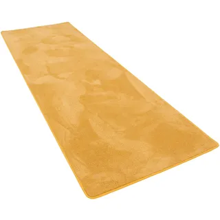 Snapstyle Luxus Super Soft Hochflor Teppich Läufer 100 x 100 cm Currygelb