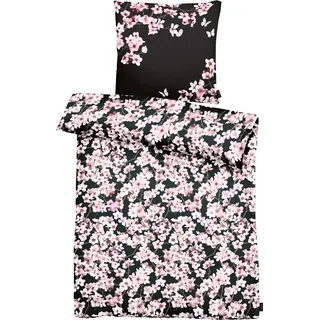 APELT Bettwäsche »Blossom« 2 Stk. tlg. kunstvoll gemalte Kirschblütenzweige, ein modische Statement, rosa