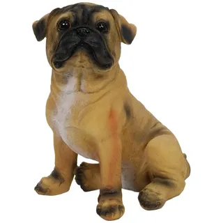 Gartenfigur Hund 27 cm , Braun , Kunststoff , 18.5x27x17 cm , Dekoration, Dekofiguren & Skulpturen, Dekotiere
