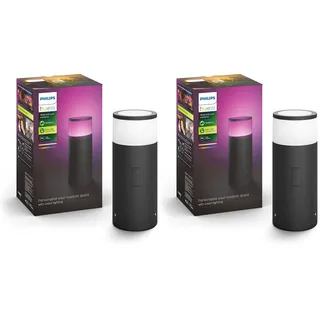 Philips Hue White and Color Ambiance LED Calla Extension for Outdoor use, dimmable, up to 16 Million Colors, controllable via app [Energy Class G] (Packung mit 2)