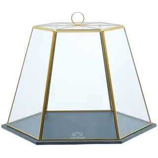 Artesa Glasglocke Zum Servieren Mit Schieferplatte - Anthracite / Gold - One Size