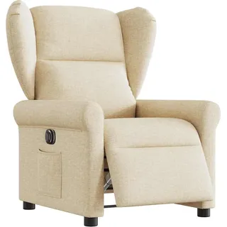 Relaxsessel Elektrisch Creme Stoff - Creme