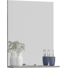 Bild von Mid.you Badezimmerspiegel, Silbereichenfarben - 60x79x18 cm mit Ablagefläche