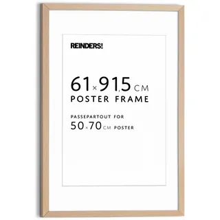 Reinders! REINDERS Bilderrahmen Poster 61x91,5cm, mit Passe-partout 50x70cm Buche