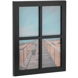 Relaxdays Bilderrahmen schwarz 18x13 cm 4er Set