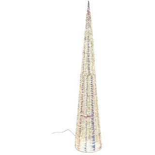 Weihnachtsbaum Pyramide aus Metall/PET, mit LED, warmweiß, 180cm, 1 Stk.