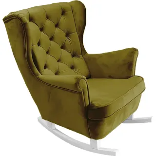 DomoHome Relaxsessel Armlehnensessel Armlehnen Fernsehsessel Loungesessel Polstersessel Couchsessel Armsessel Chair Wohnzimmersessel Ohrensessel | 102x81x95cm | Green_29846 - Grün