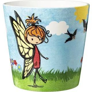 Übertopf Dallas FloraSelf Floralie Gärtnern mit Kids Keramik Ø 14 cm H 13 cm wei