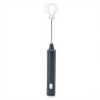 Elektrischer Mini-Rührer, Kabelloser Schneebesen, Küchenmixer mit 3 Mischmodi, Edelstahl-Schneebesen für, Kuchen, Butter, Kekse, Saucen und Suppen (Schwarzgrün)