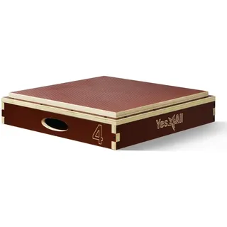Yes4All BLC7 3 In 1 Plyo Box aus Holz mit rutschfester Oberfläche, 10,2 cm H, Plyometric Box Plattform für Sprungtraining, Jump Boxes für Home Gym Übung und Outdoor Workout, Rot