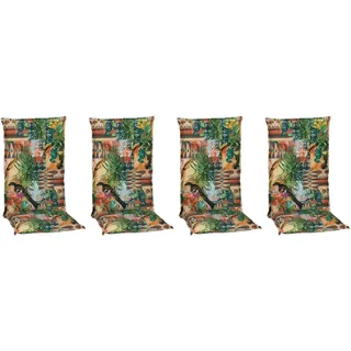 Beo Sitzauflage Hochlehner Texas 4er Set mit Dschungel Design