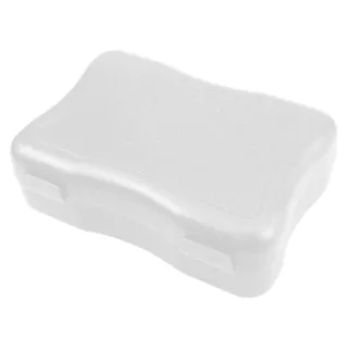Brotdose "Wave" klein - BPA-freie Lunchbox mit Klickverschluss - Nachhaltige Pausenbox  Germany für Kinder in Schule & Kindergarten - Transparent-milchig - Transparent