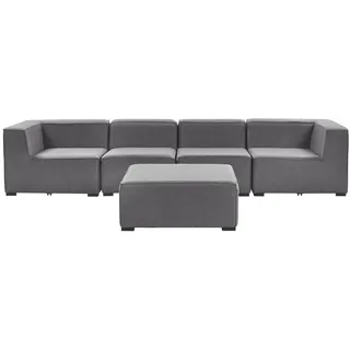 Beliani Loungeset 4-tlg. grau/schwarz