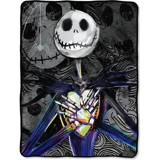 Disney 's The Nightmare Before Christmas, Dark Creep Micro Raschel Überwurfdecke, 116,8 x 152,4 cm, Mehrfarbig