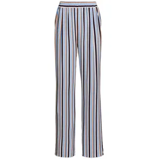 GOLDNER 2-in-1-Hose "Kurzgröße Palazzo-Hose mit sommerlichem Druck" Ohne, blau, sand, gestreift
