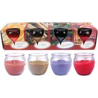 HS Candle Duftkerzen Selection 4 Kerzen Mix Winter Spice