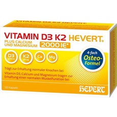 Bild Vitamin D3 K2 Hevert plus Calcium und Magnesium 2000 IE Kapseln 120 St.
