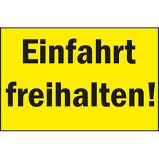 Warnschild "Einfahrt freihalten!" | 250x150 mm | gelb/schwarz | 1 Stück