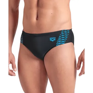 Badehose ARENA "MEN'S ARENA OPENINGS SWIM BRIEFS", Herren, Gr. 9 (XXXL), N-Gr, schwarz (schwarz, turquo), Obermaterial: 80% Polyamid, 20% Elasthan, Badehosen Badehose, 4-Wege Stretchmaterial, chlor- und salzwasserbeständig