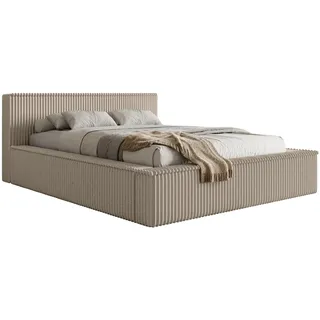 Selsey Polsterbett Beige, Textil, 2-Sitzer, 180x200 cm Schlafzimmer, Betten, Polsterbetten