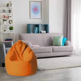 Dmora Eleganter Sitzsack, orange Farbe, Maße 80 x 120 x 80 cm