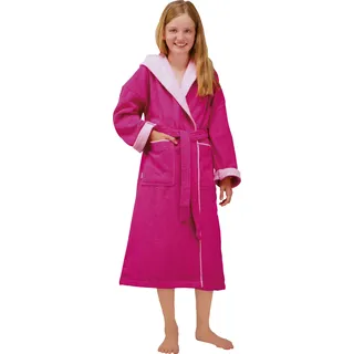 Kinderbademantel EGERIA "Calypso" Gr. 164, pink, L:120cm, Walkfrottee, Hausmäntel, Kinderbademantel, mit Kapuze, Doubleface Optik, 100 % Baumwolle