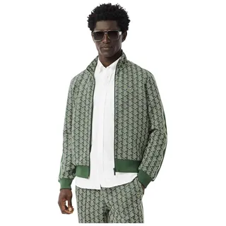 Sweatshirt Lacoste Sudadera Lacoste París Monogram Full Zip verde blanco für Uni - Weiß