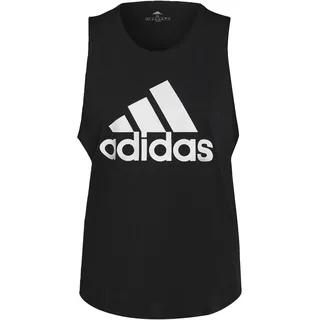 adidas Damen Essentials Big Logo Tank Top, Black/White, XXL Short