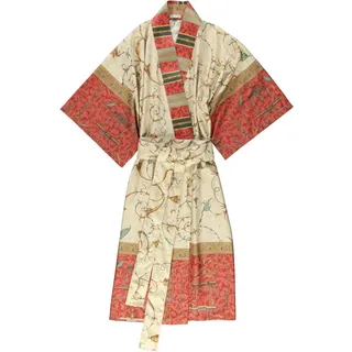 BASSETTI OPLONTIS Kimono aus 100% Baumwollsatin in der Farbe Rot v.8, Größe: S-M - 9262115