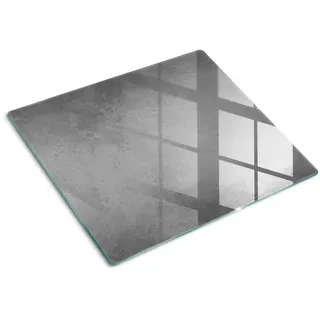 Tulup Glasplatte 60x52 cm Beton , Glas , 60x0.4x52 cm , Küchen, Küchenelektrogeräte, Herde, Herdabdeckplatten