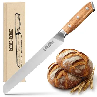 Moritz & Moritz Brotmesser 20 cm Ergonomischer Griff Akazienholz