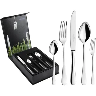 Besteck-Set "Tafelbesteck inkl. Besteckbox Charisma 30er Set silber", silber, 30 tlg., PICARD & WIELPÜTZ SOLINGEN, Essbesteck-Sets, Besteck-Set, Spülmaschinengeeignet