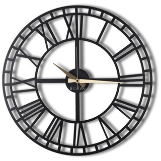 Dekorative Metall-Wanduhr mit römischen Ziffern, 70 x 70 cm