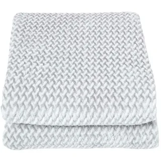 Homescapes Mora Plaid 130 x 160 cm Grau