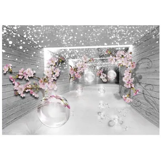 Wallarena Fototapete 3D Effekt Blumen 150x105 , Papier , Baum/Pflanze/Natur , Rechteckig , 150x105 cm , FSC 100% ,