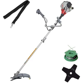 Ikra mogatec IKRA Benzin Freischneider Trimmer IBF 25-1 inkl. Fadenspule, 4-Zahn-Messer & Schultergurt