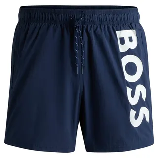 Boss Herren Badeshorts - OCTOPUS, Swim Shorts, Badehose, gewebt, Logo, einfarbig Blau L